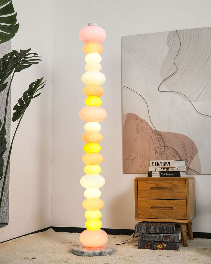 Briony Stacked Glass Floor Lamp