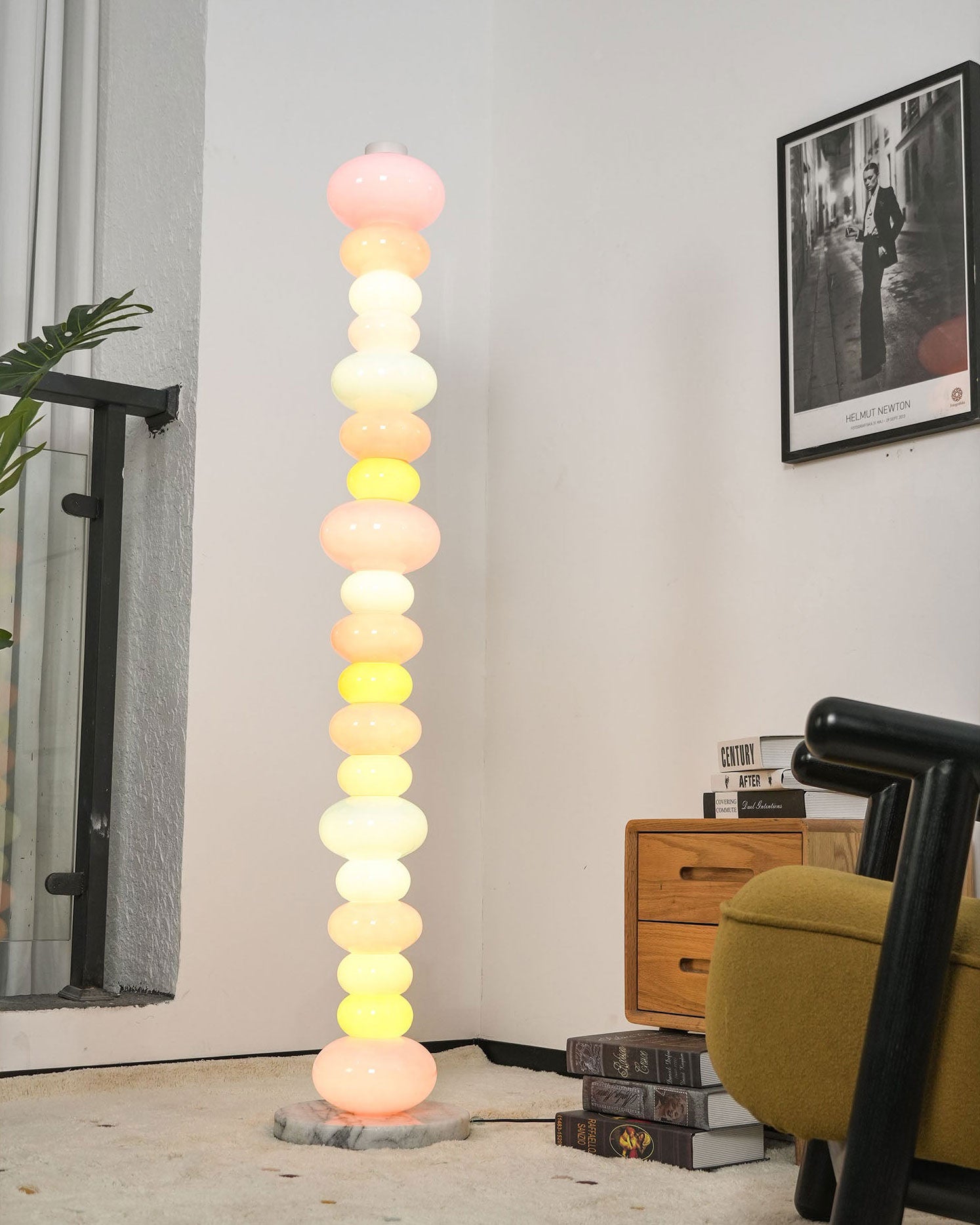 Briony Stacked Glass Floor Lamp