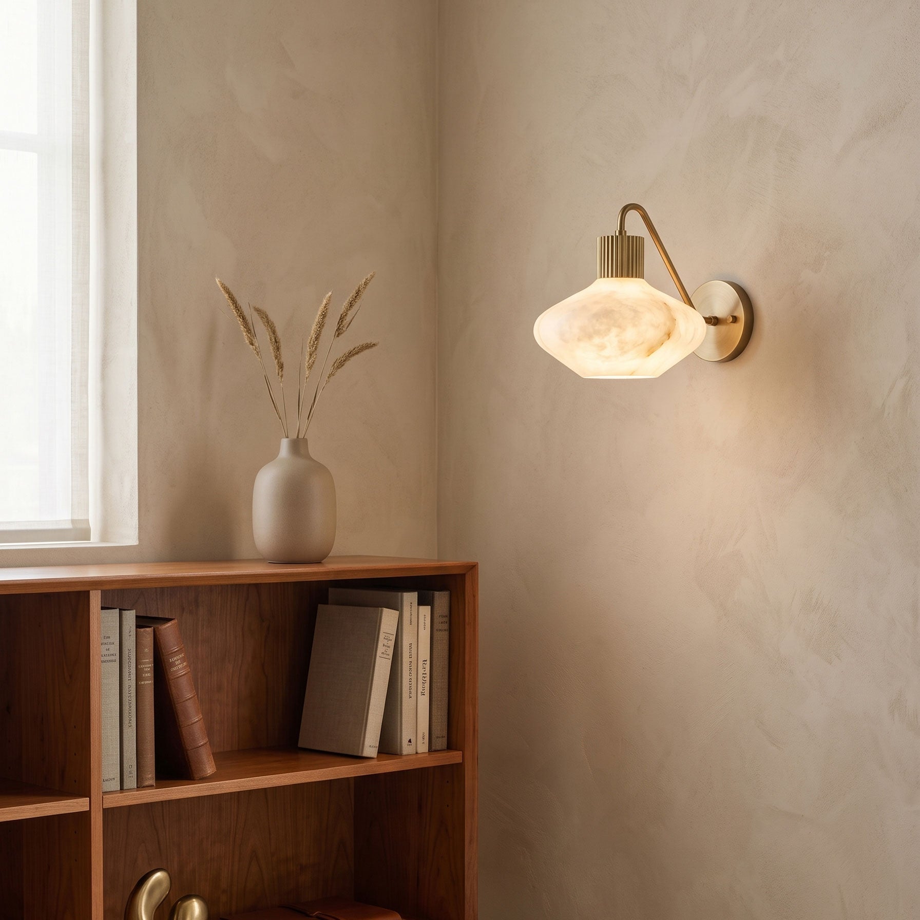 Callahan Reeded Alabaster Wall Sconce