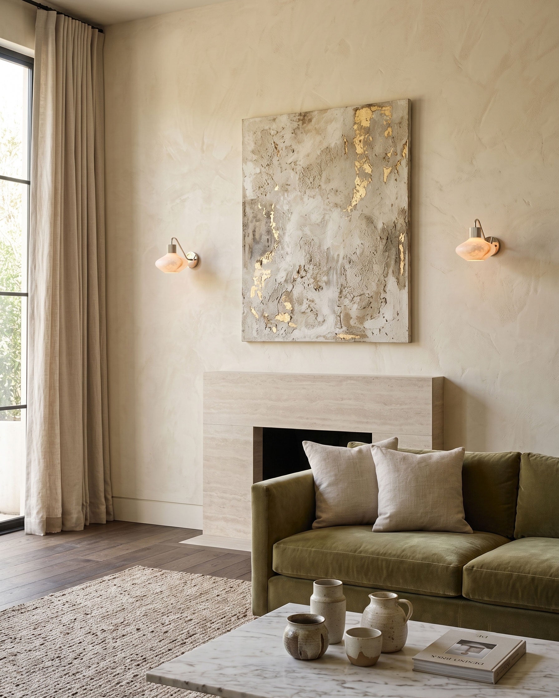 Callahan Reeded Alabaster Wall Sconce