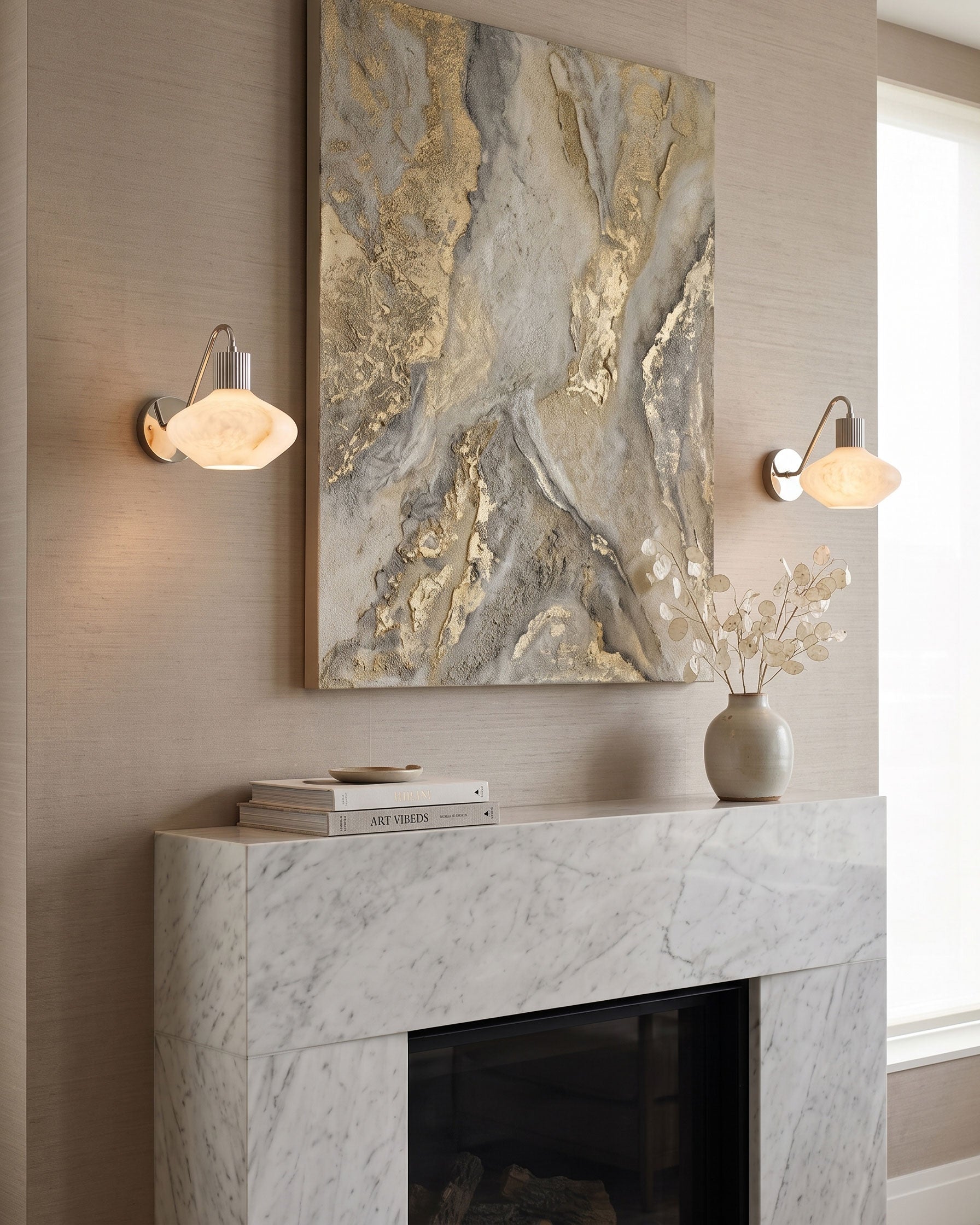 Callahan Reeded Alabaster Wall Sconce