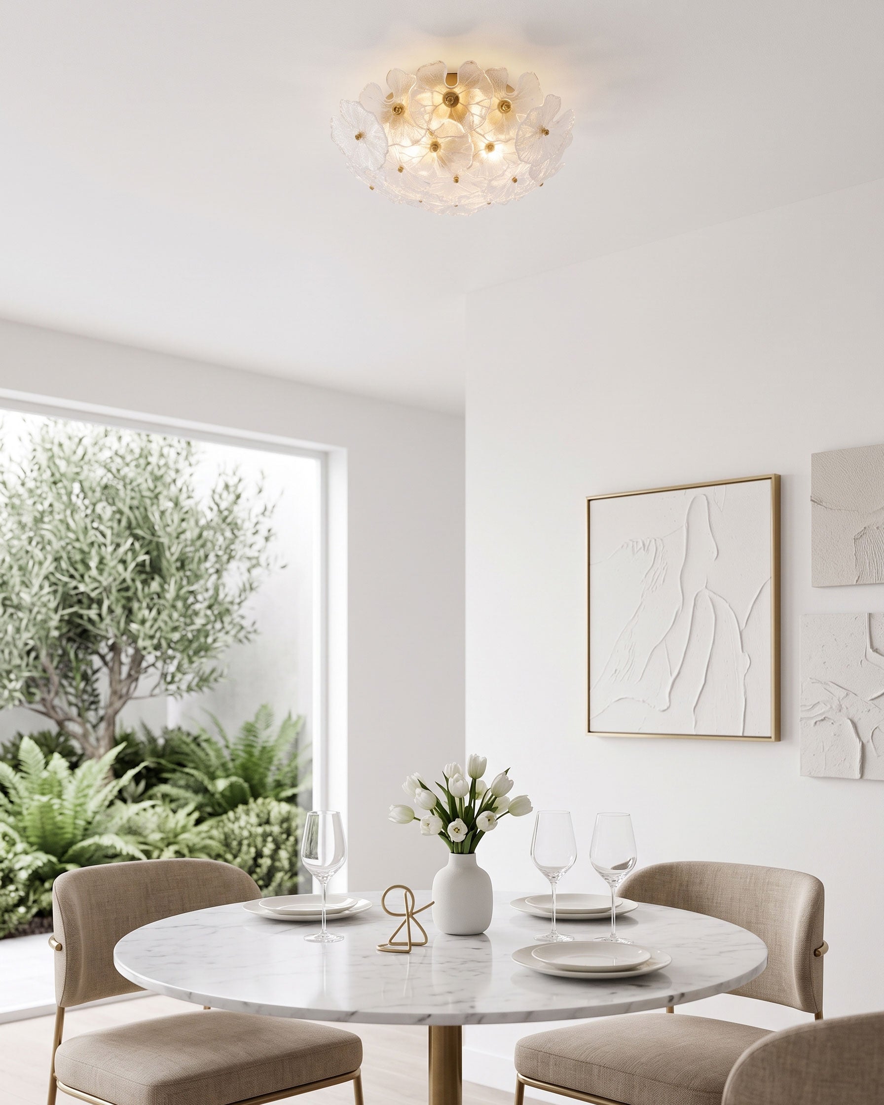 Callen Flower Semi-Flush Mount