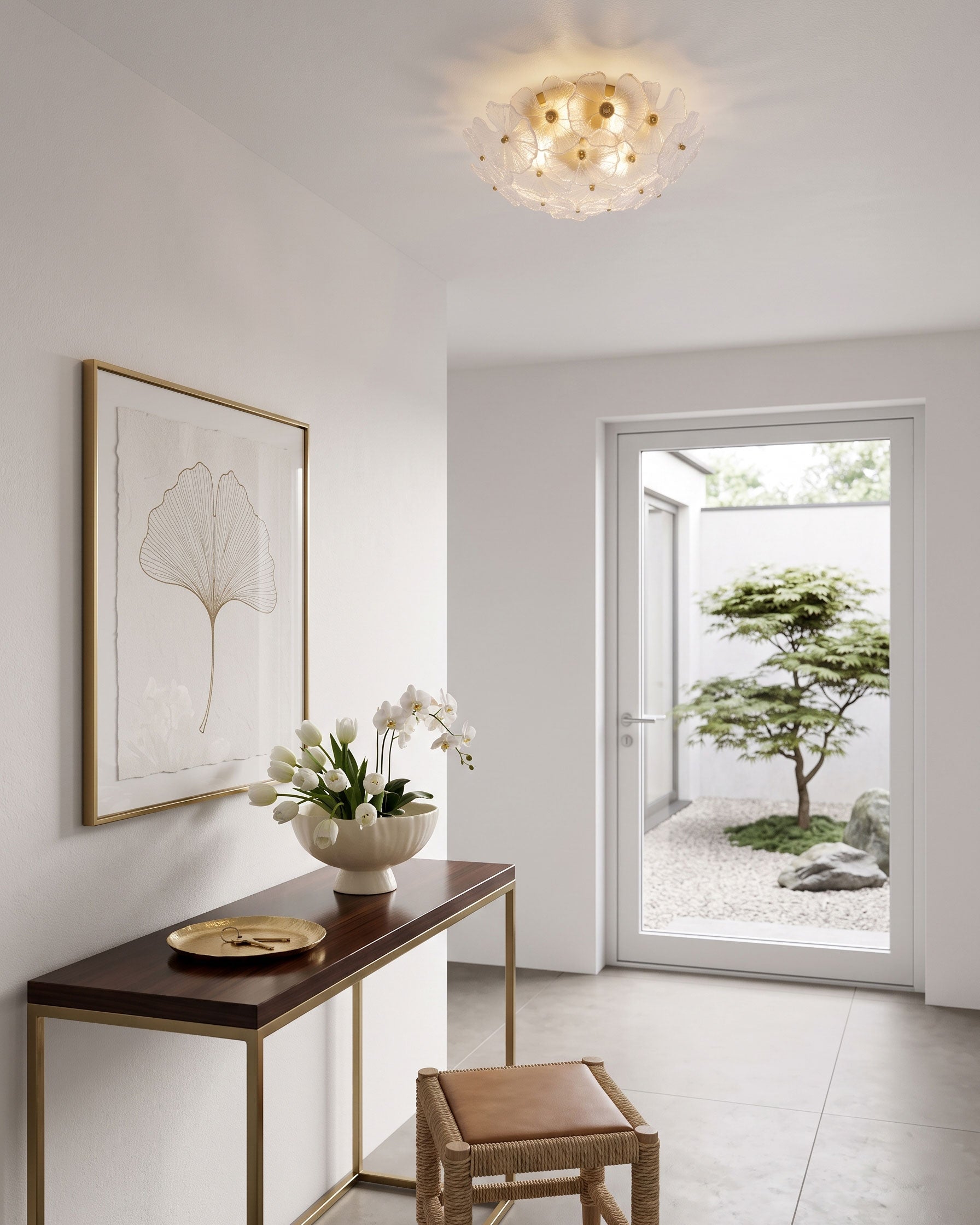 Callen Flower Semi-Flush Mount