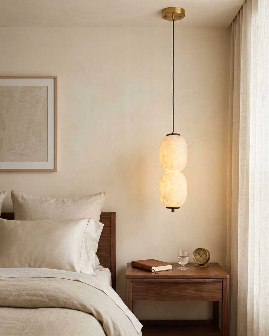 Calum Mulberry Silk Pendant Light – detail 9