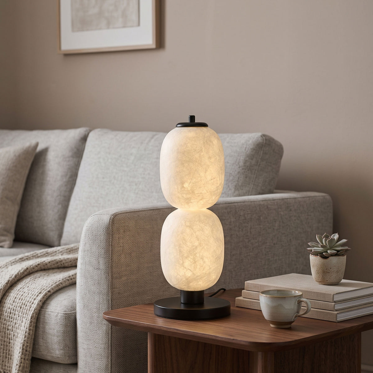 Calum Mulberry Silk Table Lamp – detail 3