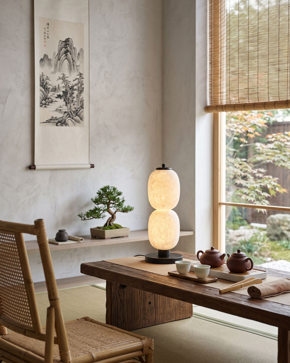 Calum Mulberry Silk Table Lamp – detail 5