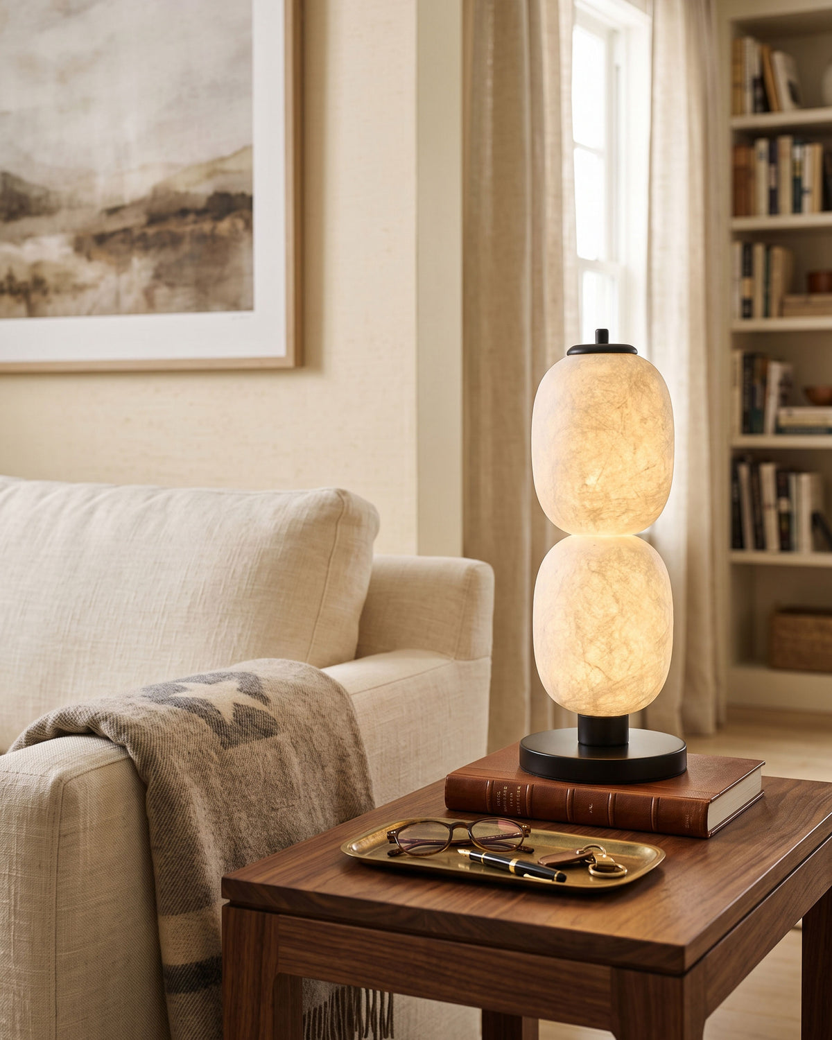 Calum Mulberry Silk Table Lamp – detail 4