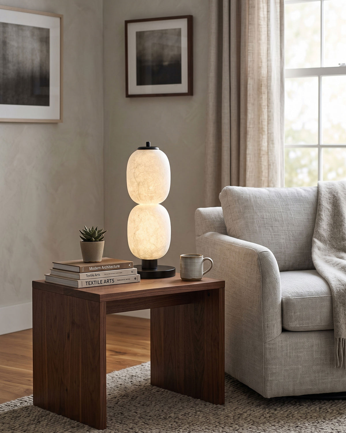 Calum Mulberry Silk Table Lamp – detail 12