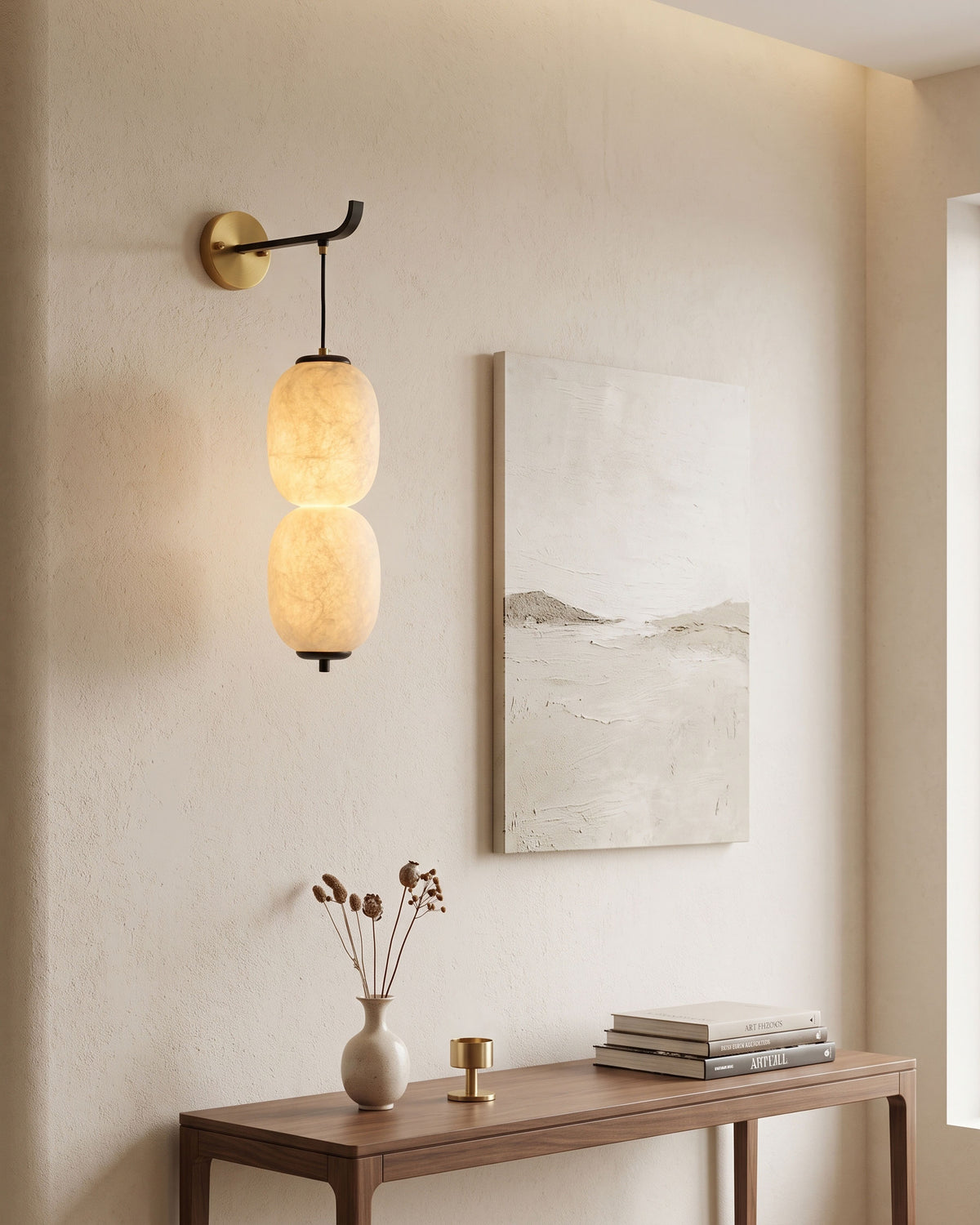 Calum Mulberry Silk Wall Sconce – detail 10
