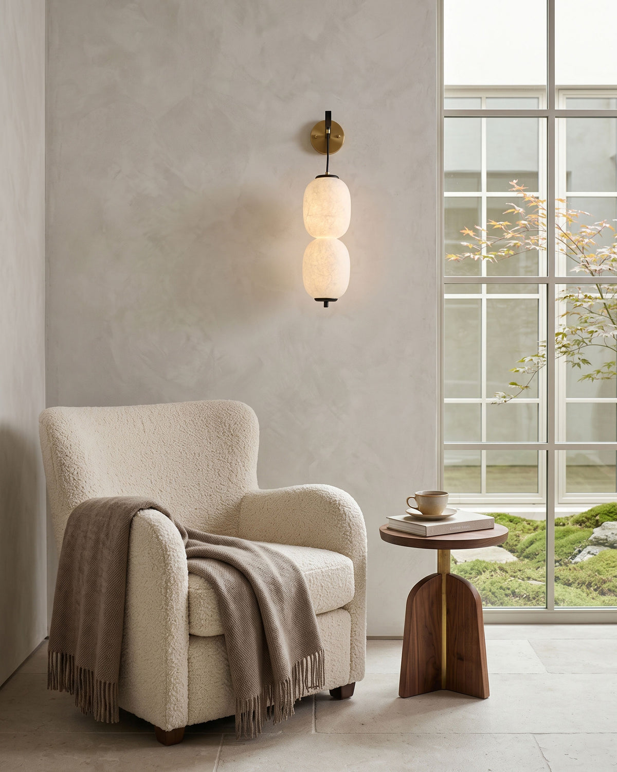 Calum Mulberry Silk Wall Sconce – detail 11