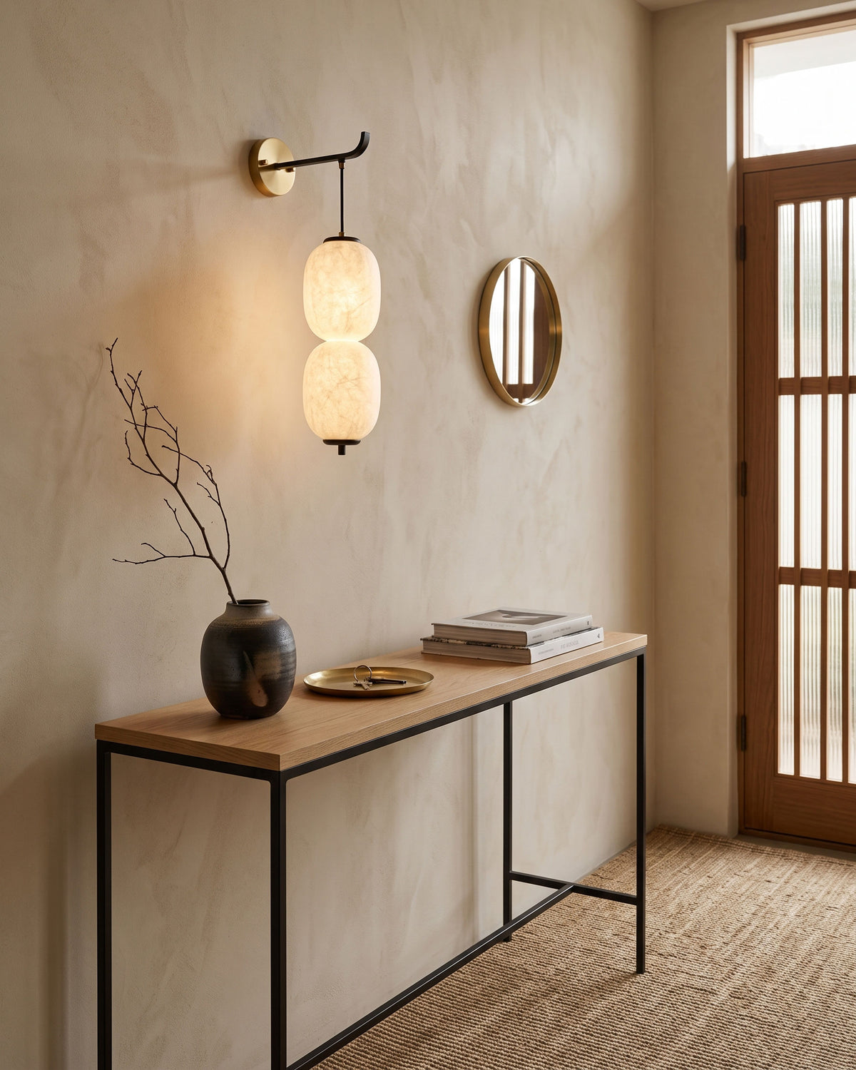 Calum Mulberry Silk Wall Sconce – detail 12