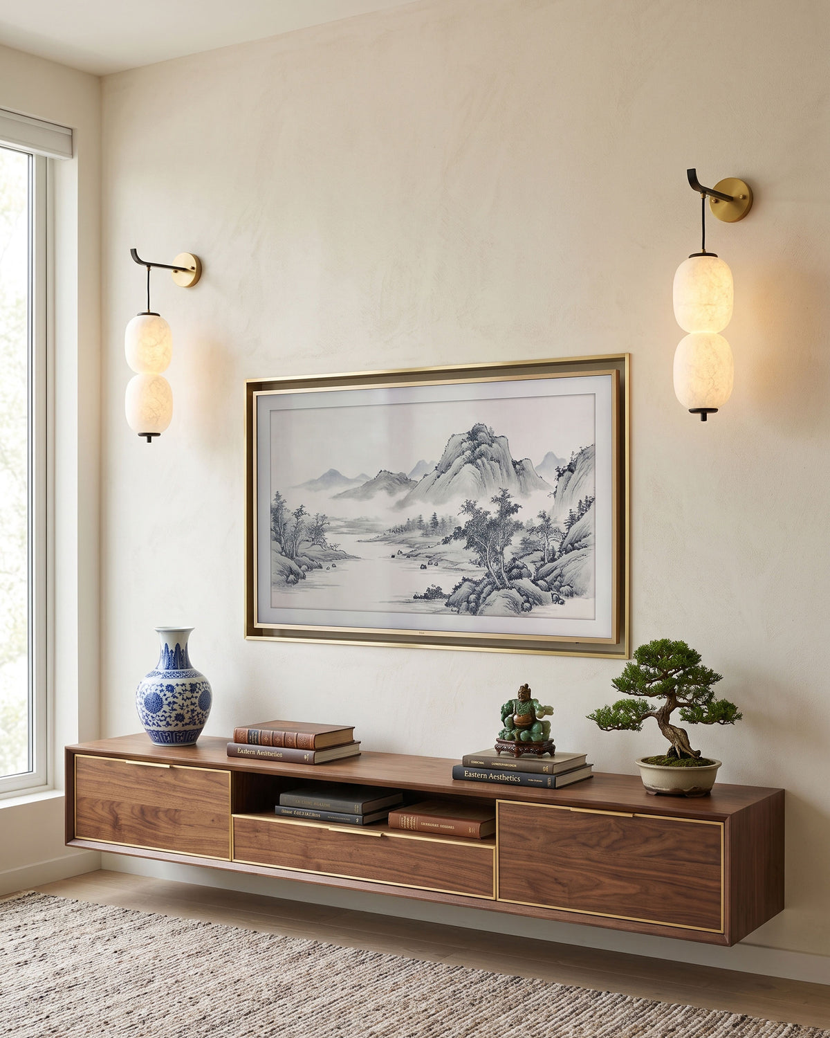 Calum Mulberry Silk Wall Sconce – detail 5