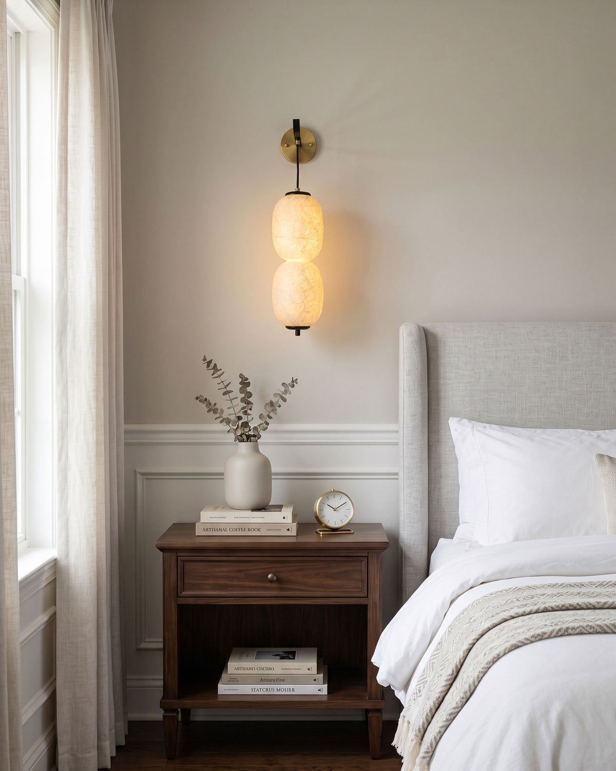 Calum Mulberry Silk Wall Sconce – detail 8