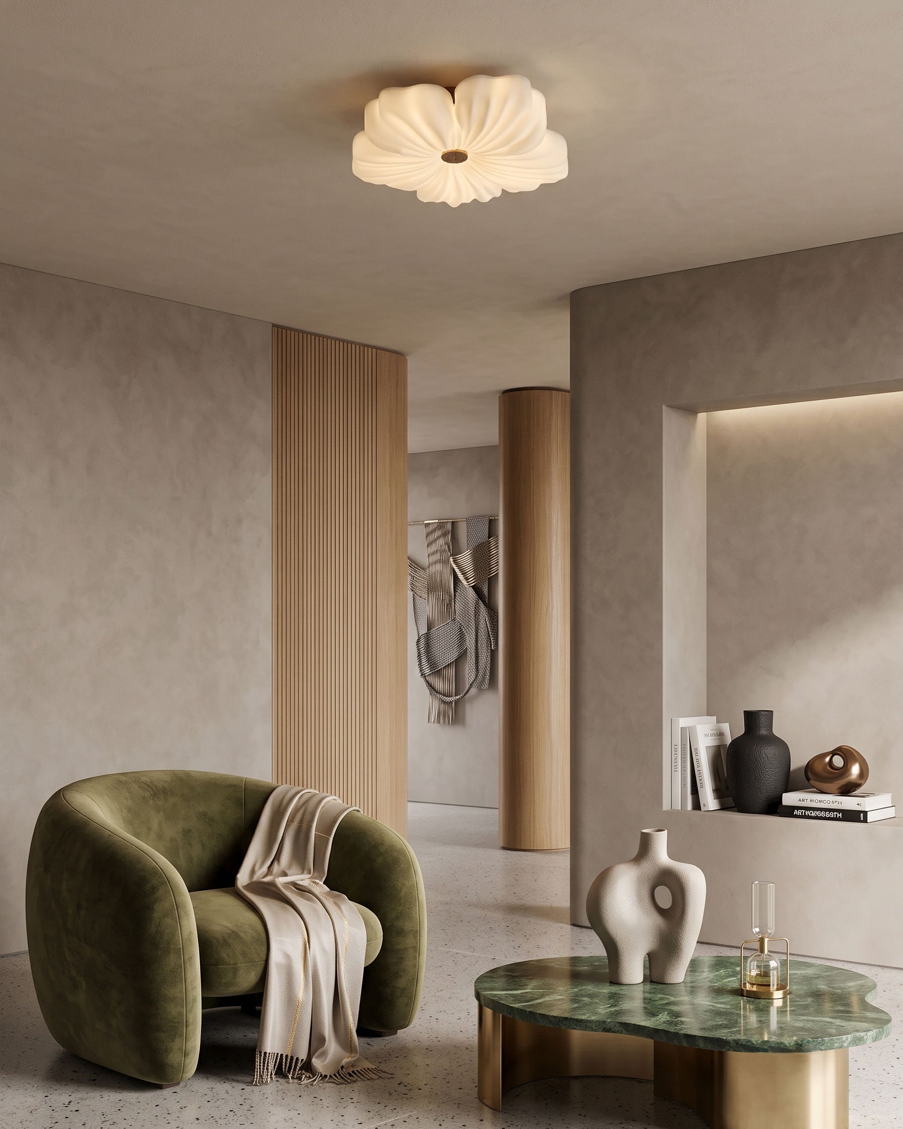 Caspian Flower Flush Mount