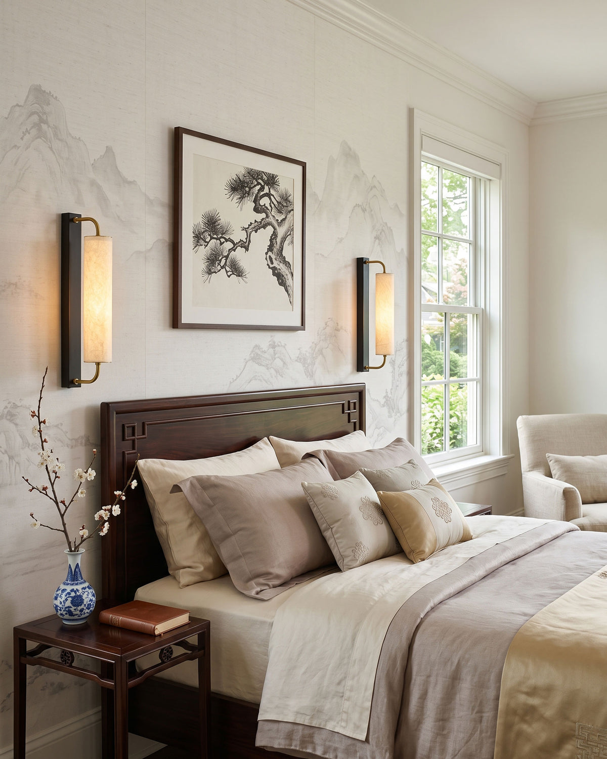 Cedric Silk Cylinder Wall Sconce – detail 12