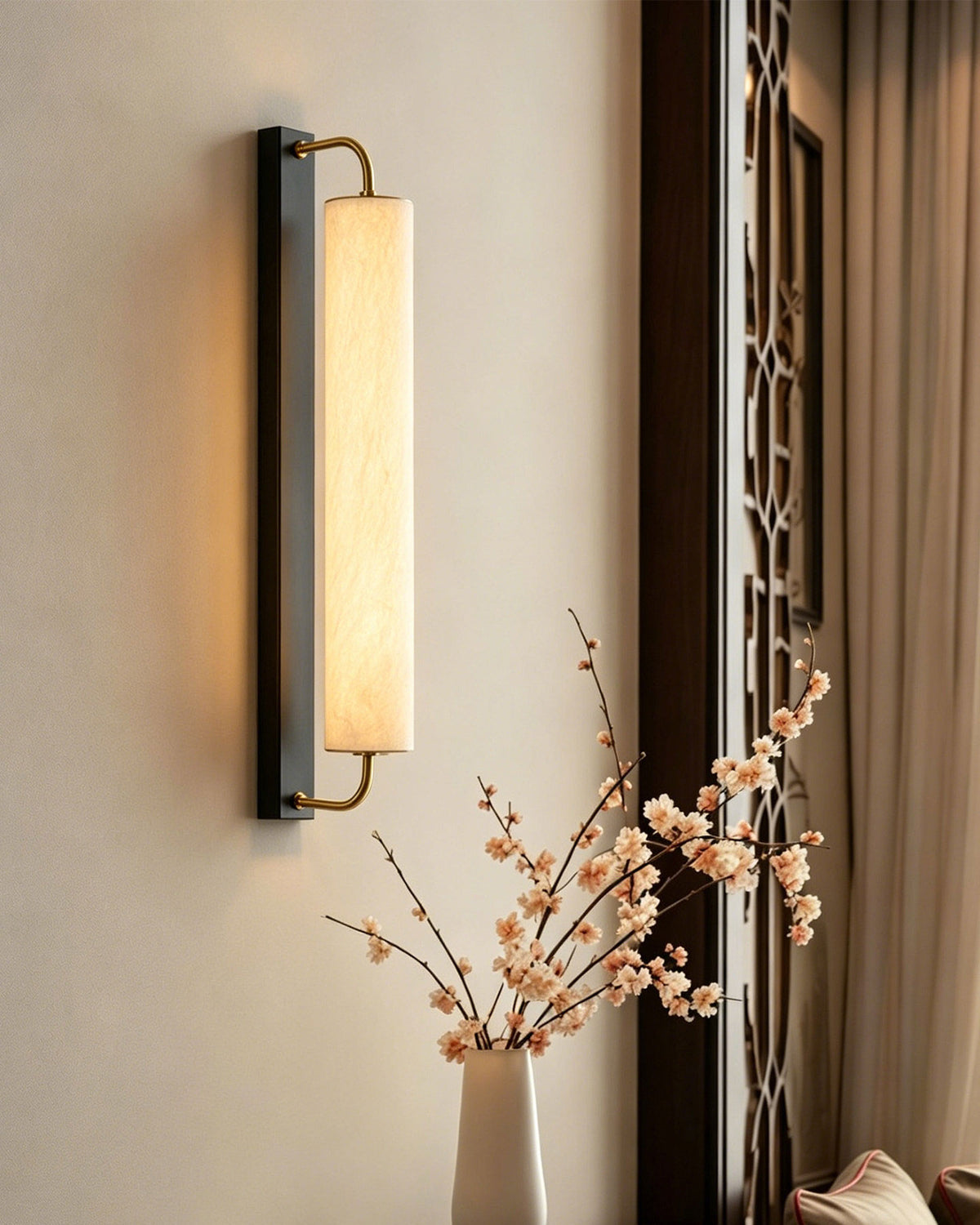 Cedric Silk Cylinder Wall Sconce – detail 17