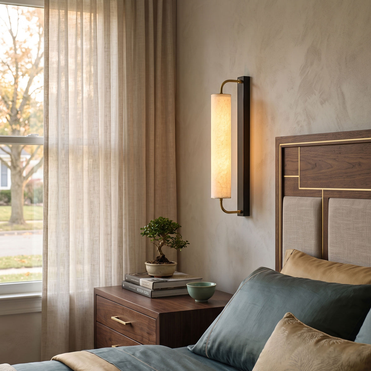 Cedric Silk Cylinder Wall Sconce – detail 4