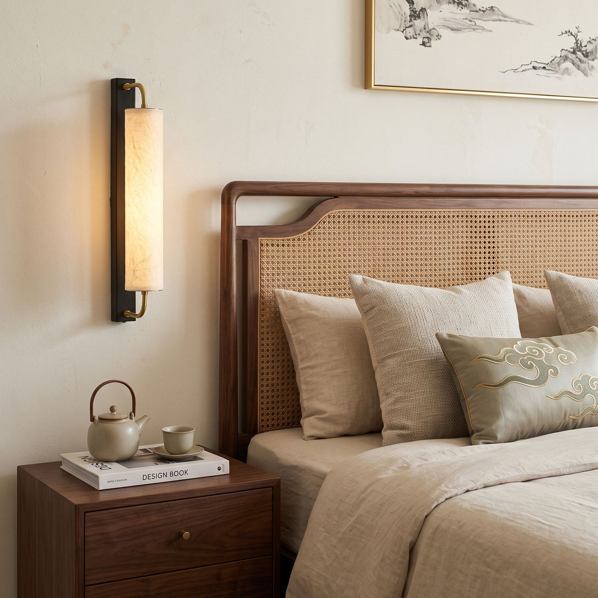 Cedric Silk Cylinder Wall Sconce – detail 5