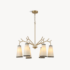 Lustre Cervine en tissu inspiré des branches
