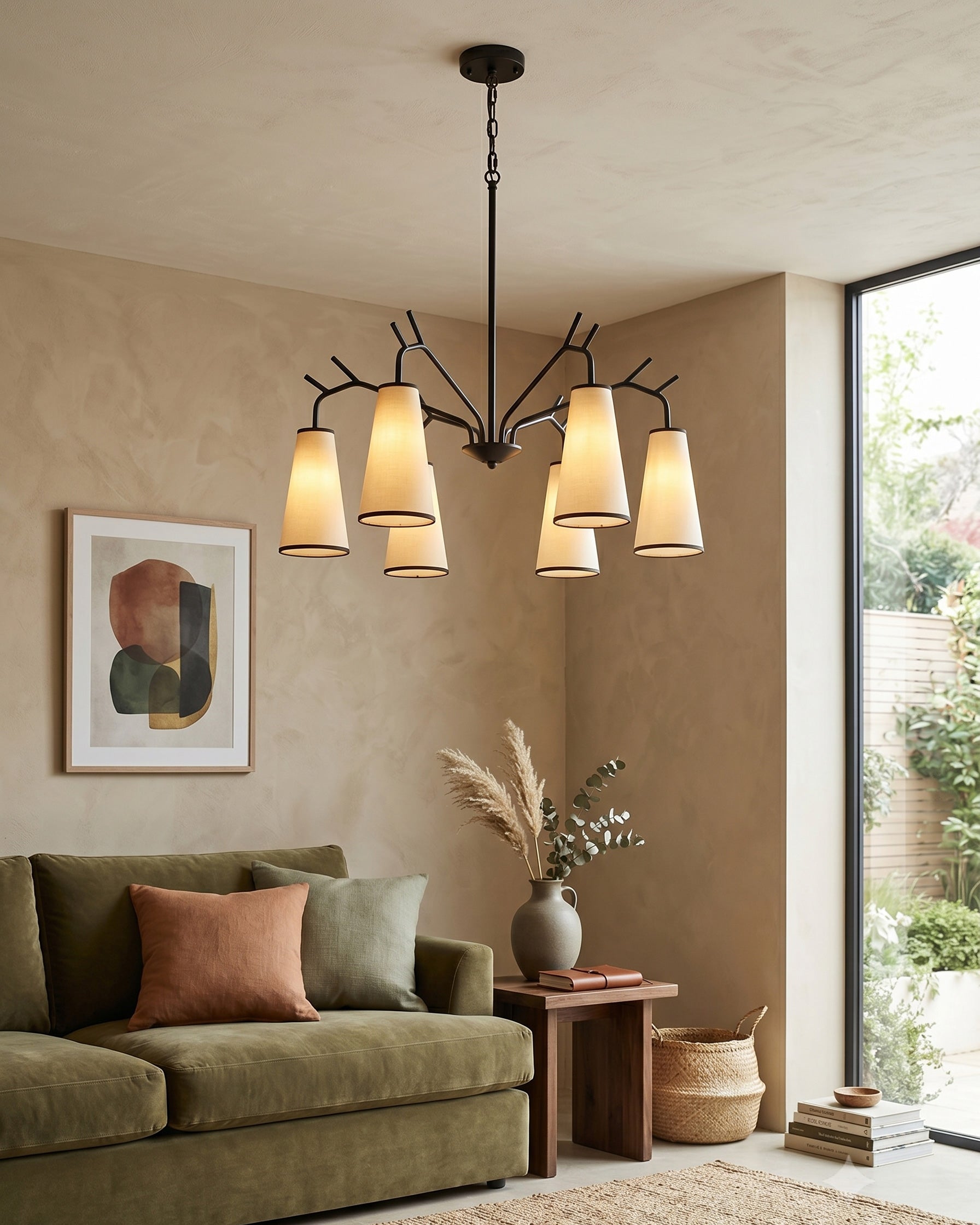 Cervine Branch Fabric Chandelier