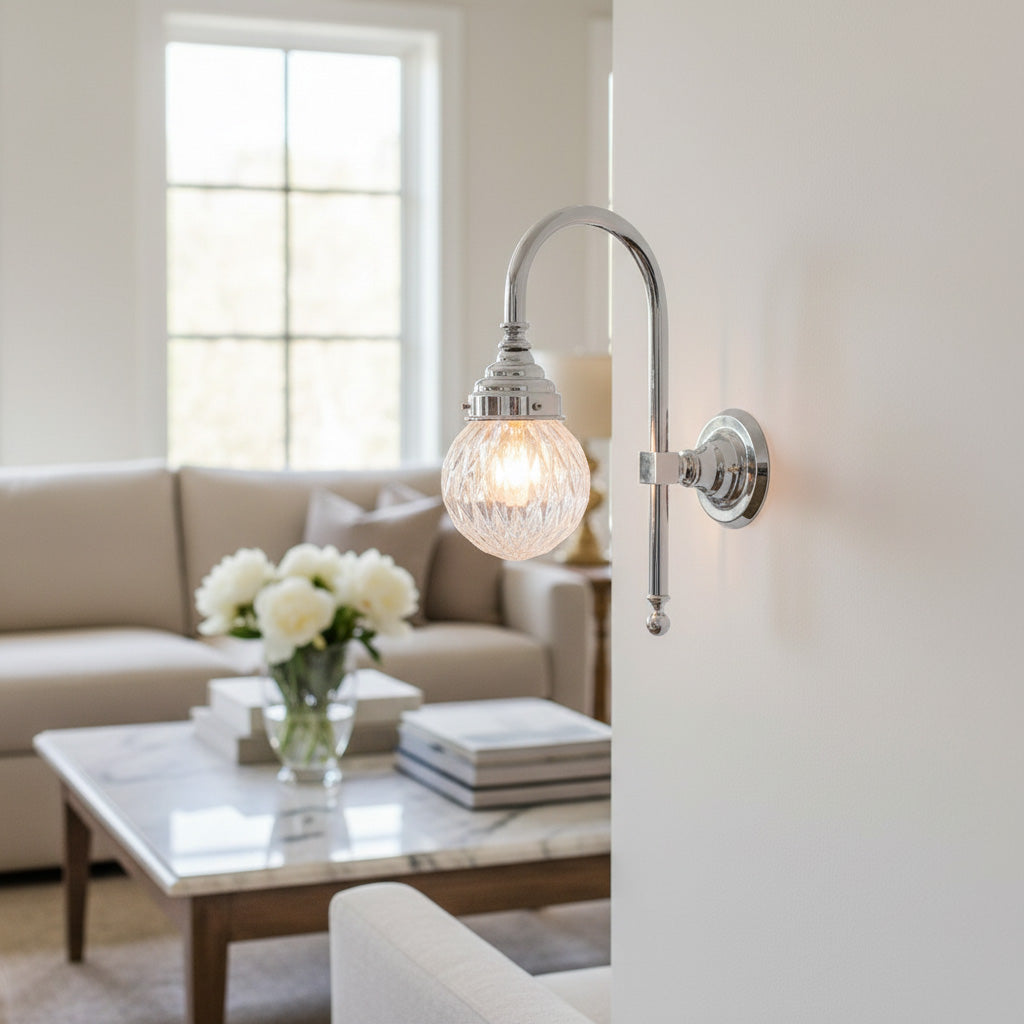 Colette Curved Arm Wall Sconce