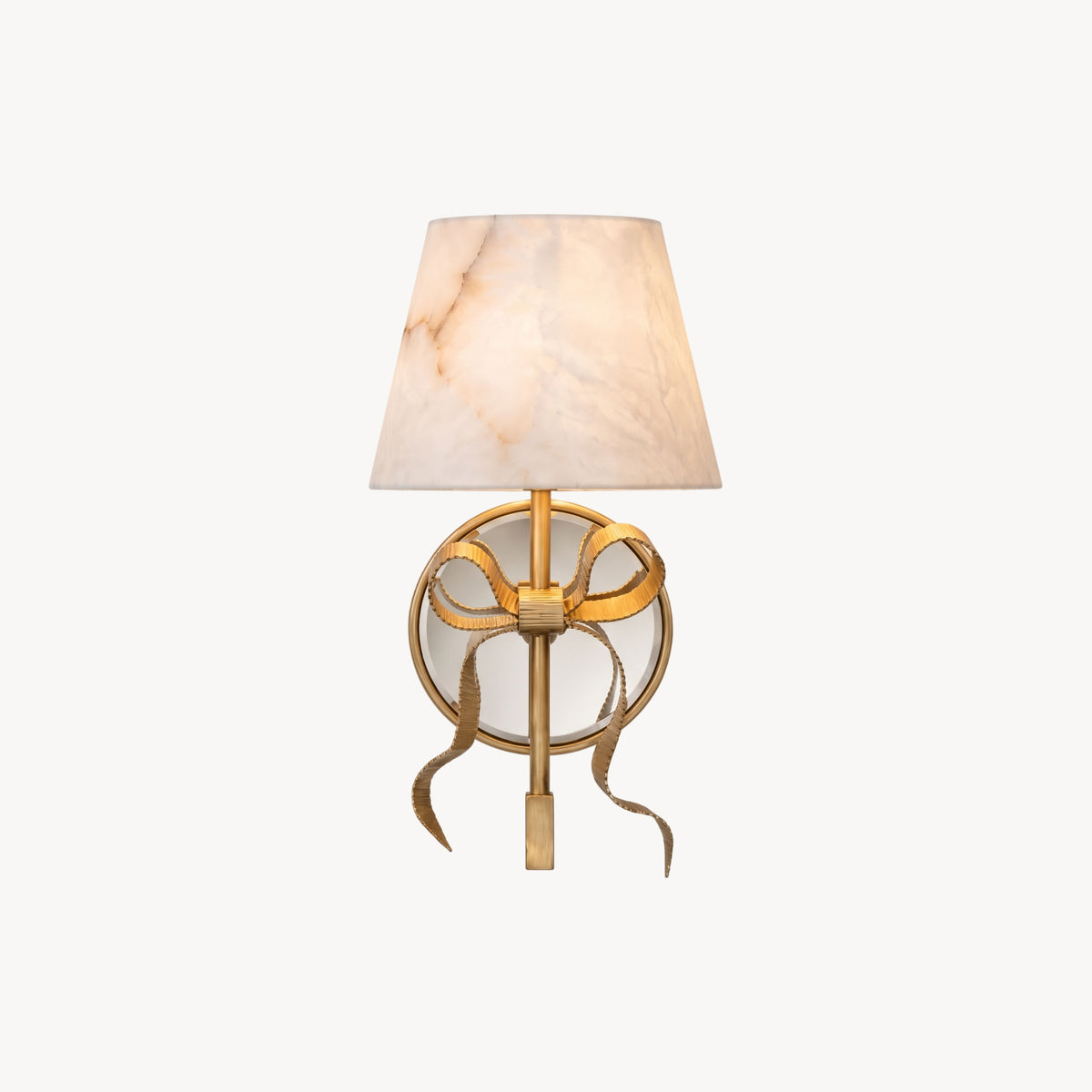 Colette Mirrored Alabaster Wall Sconce