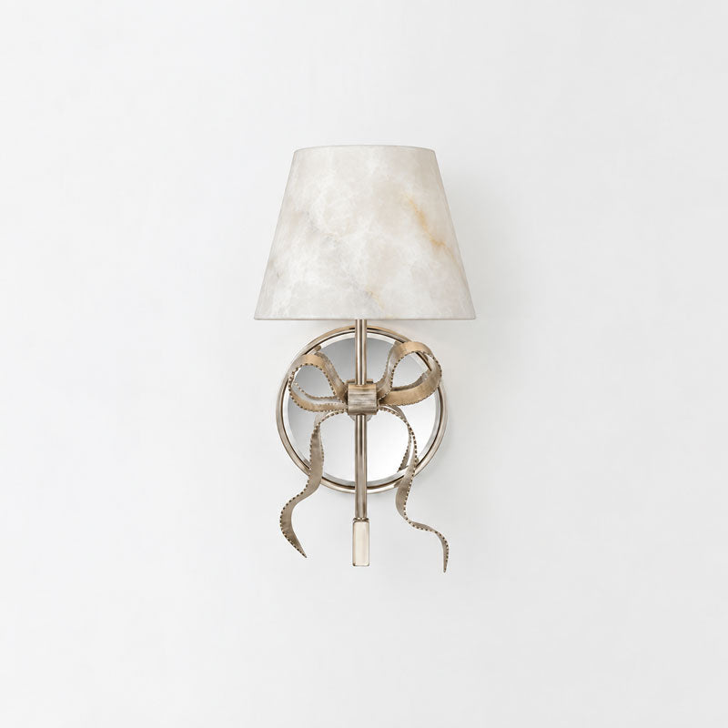 Colette Mirrored Alabaster Wall Sconce