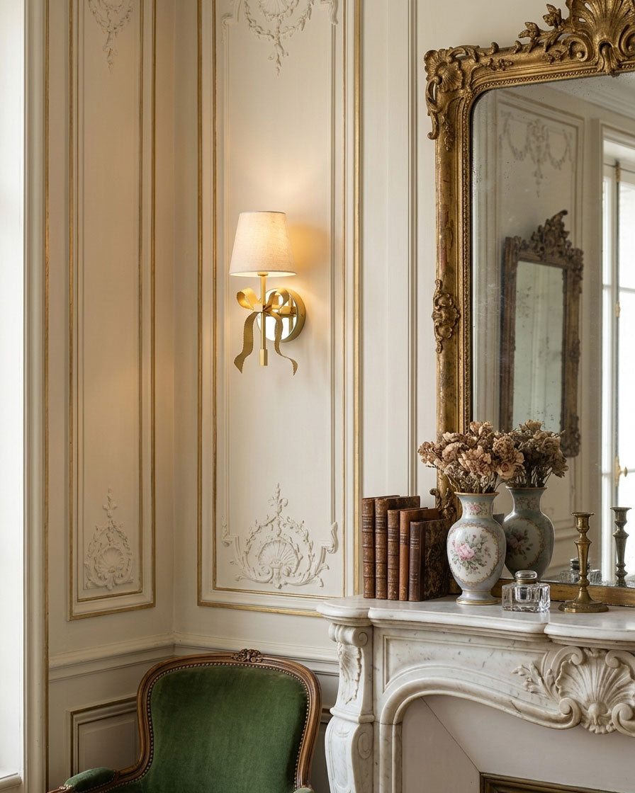 Colette Mirrored Bow Wall Sconce – detail 6