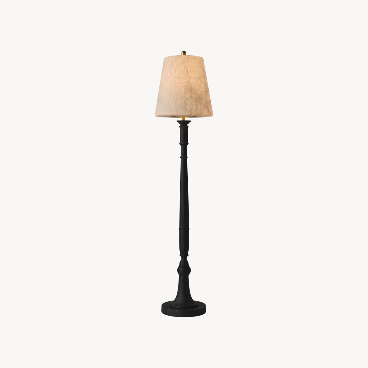 Colter Carved Wood Floor Lamp