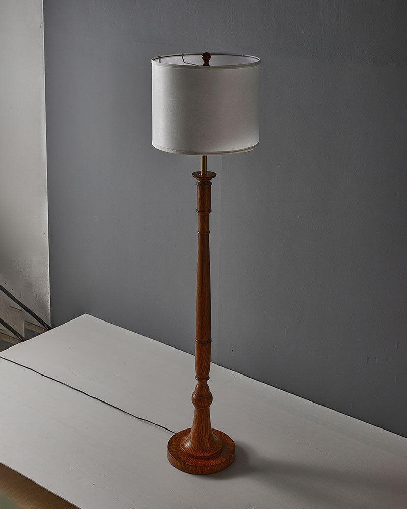 Colter Carved Wood Floor Lamp