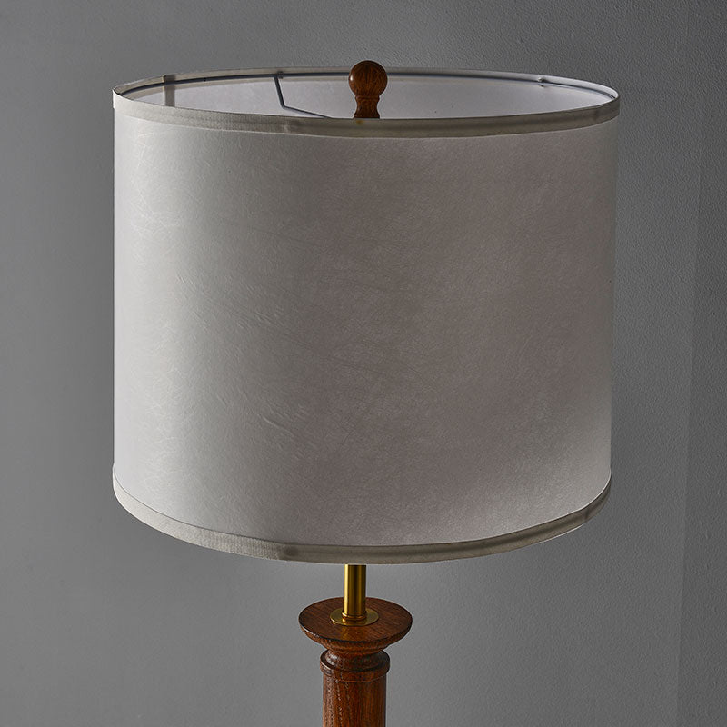 Colter Carved Wood Floor Lamp