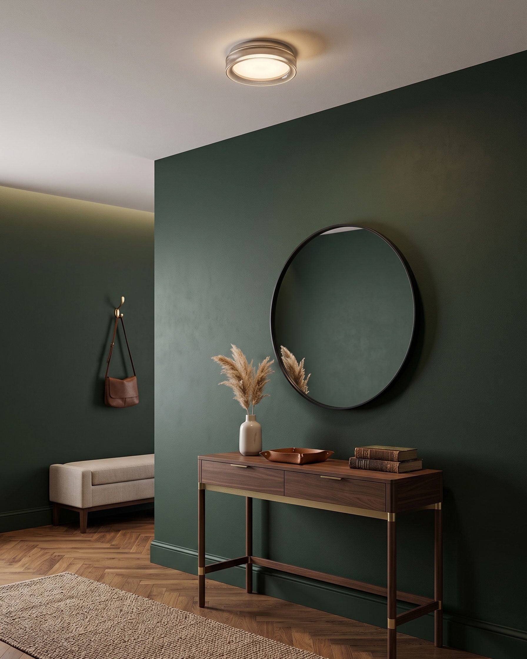 Corinna Reeded Semi-Flush Mount