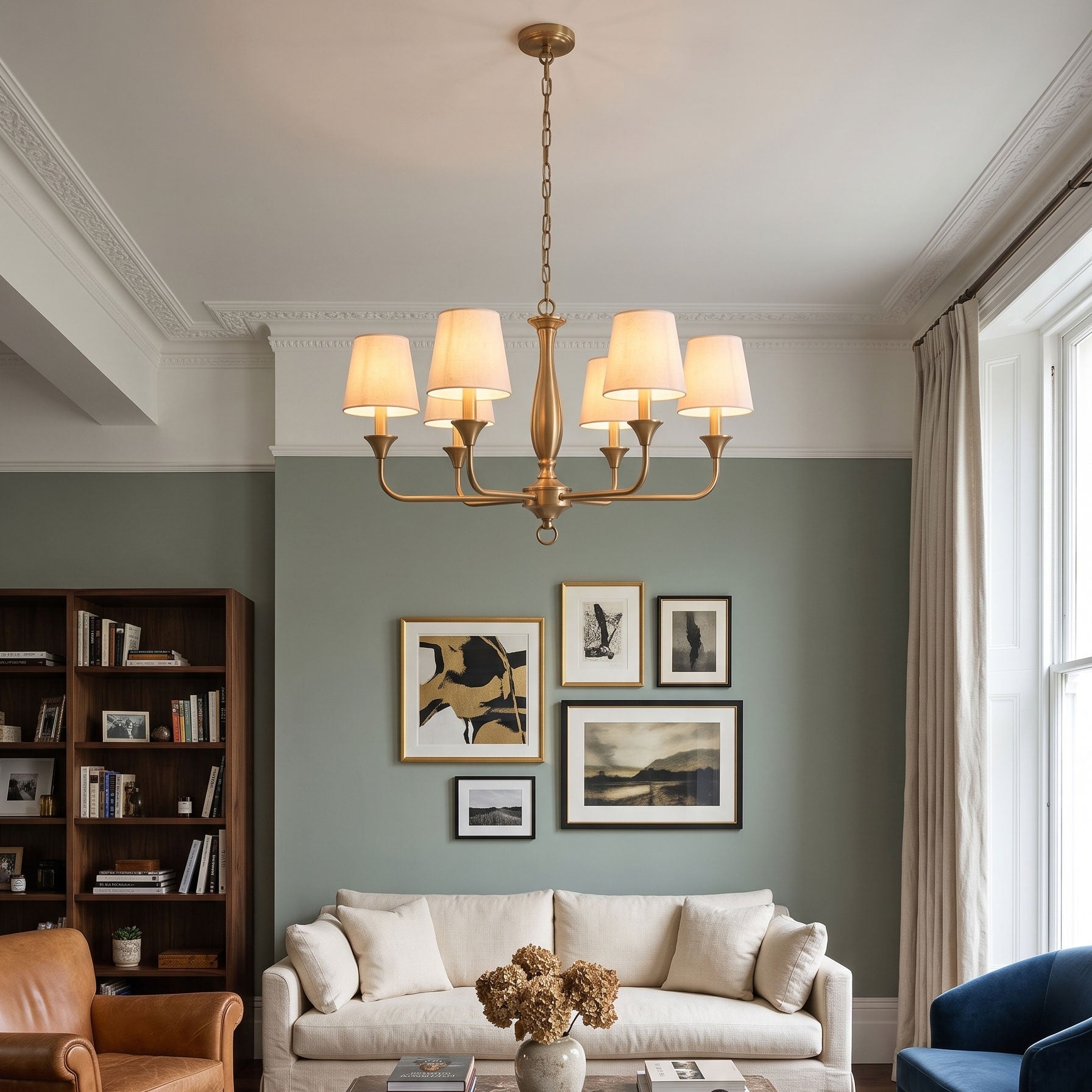 Rayonshine Corinne Classic Brass Chandelier — Detail View 2