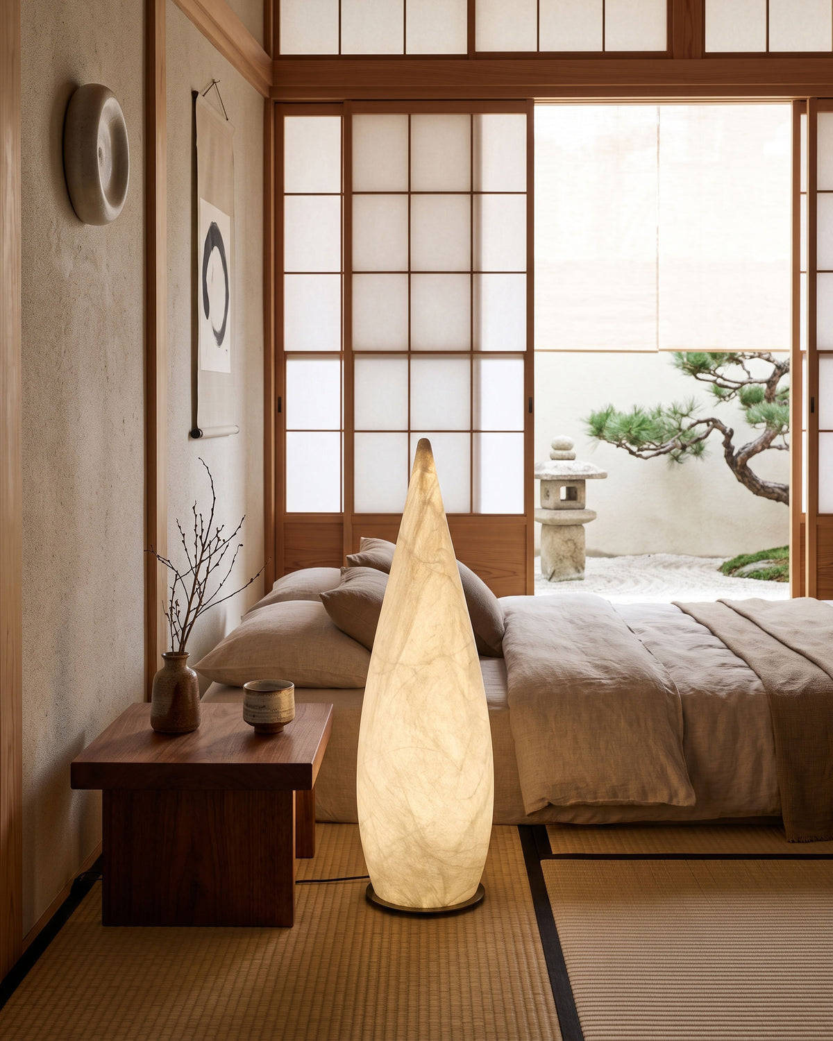 Corvus Mulberry Silk Floor Lamp