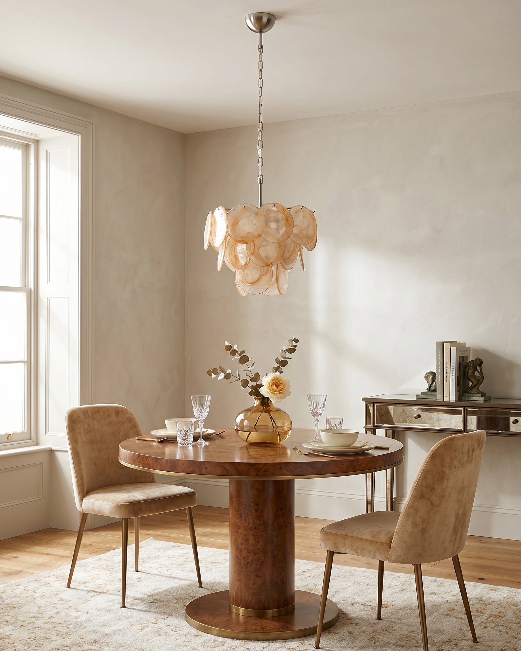 Cressida Glass Disk Chandelier