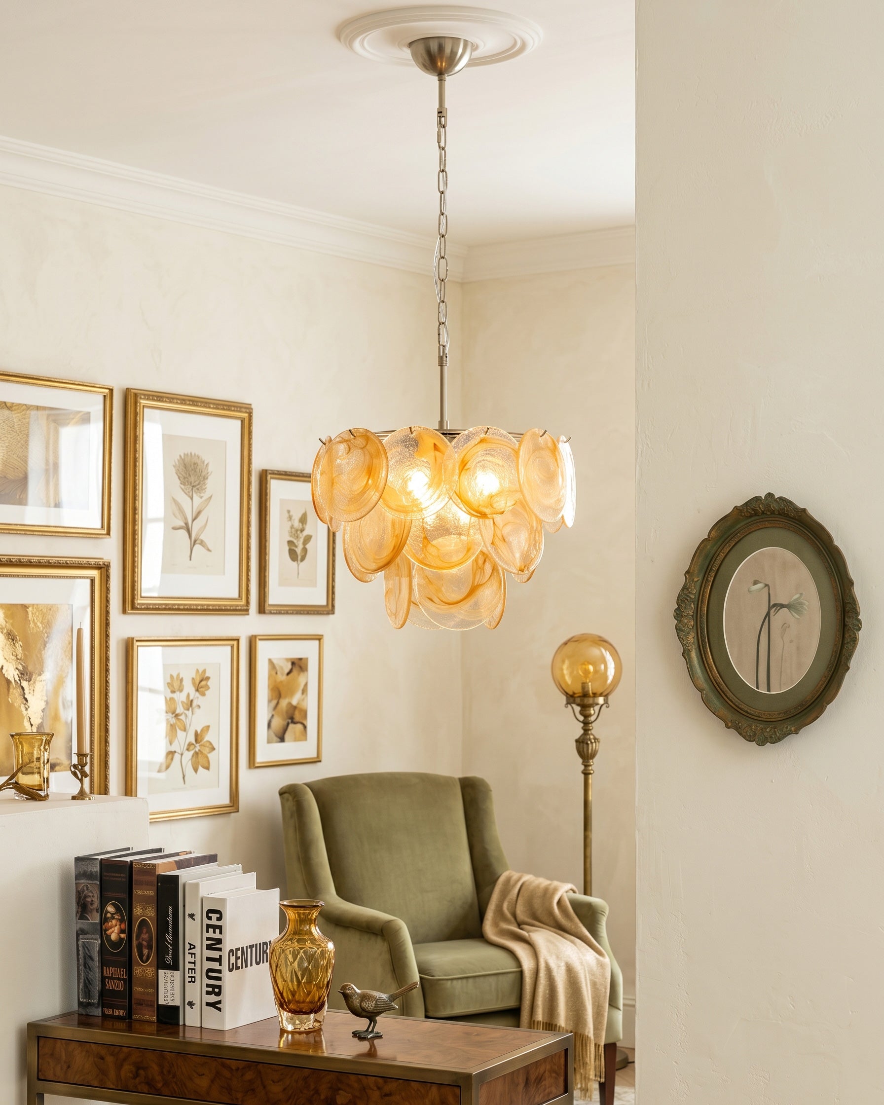 Cressida Glass Disk Chandelier
