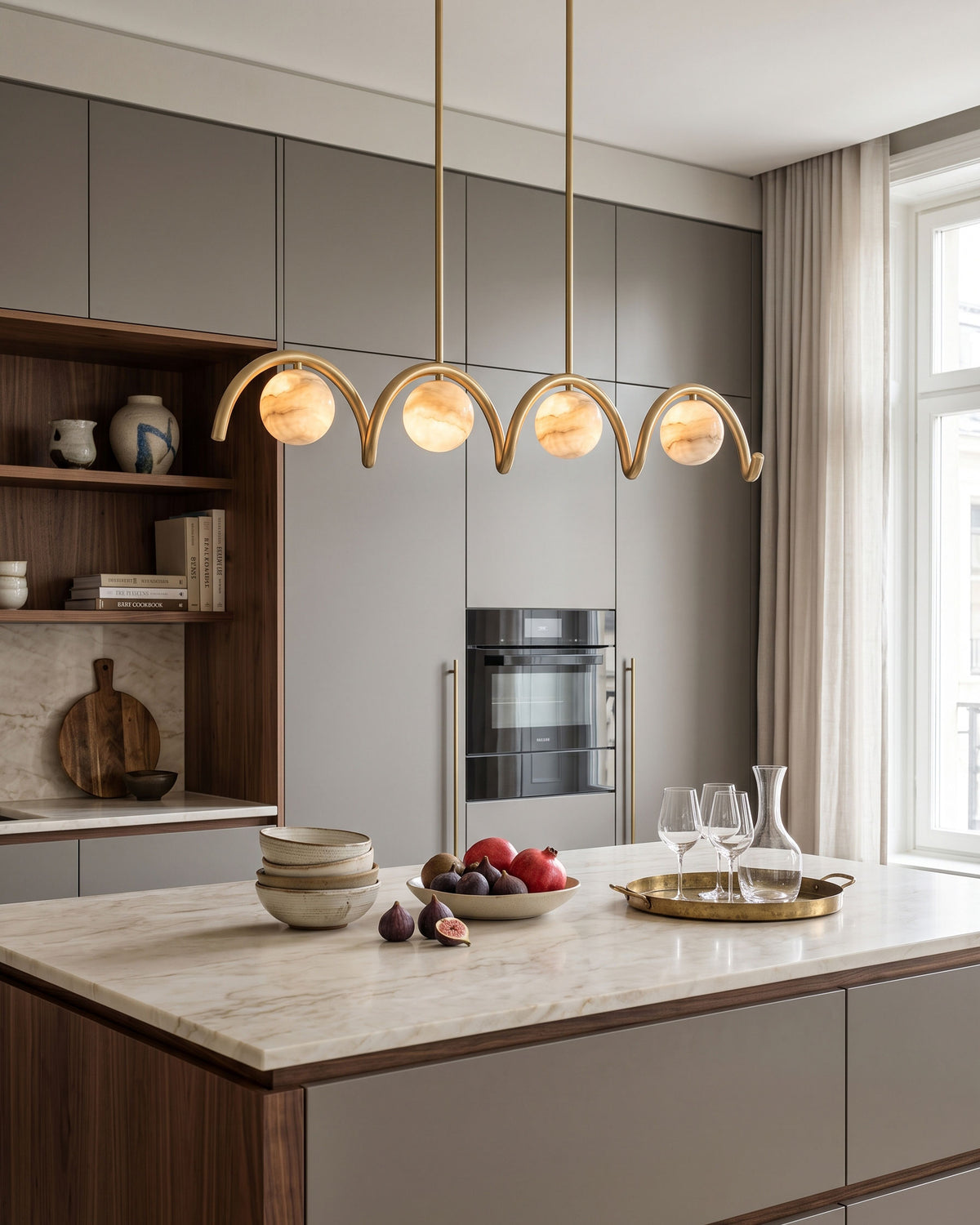 Crispin Wave Globe Chandelier