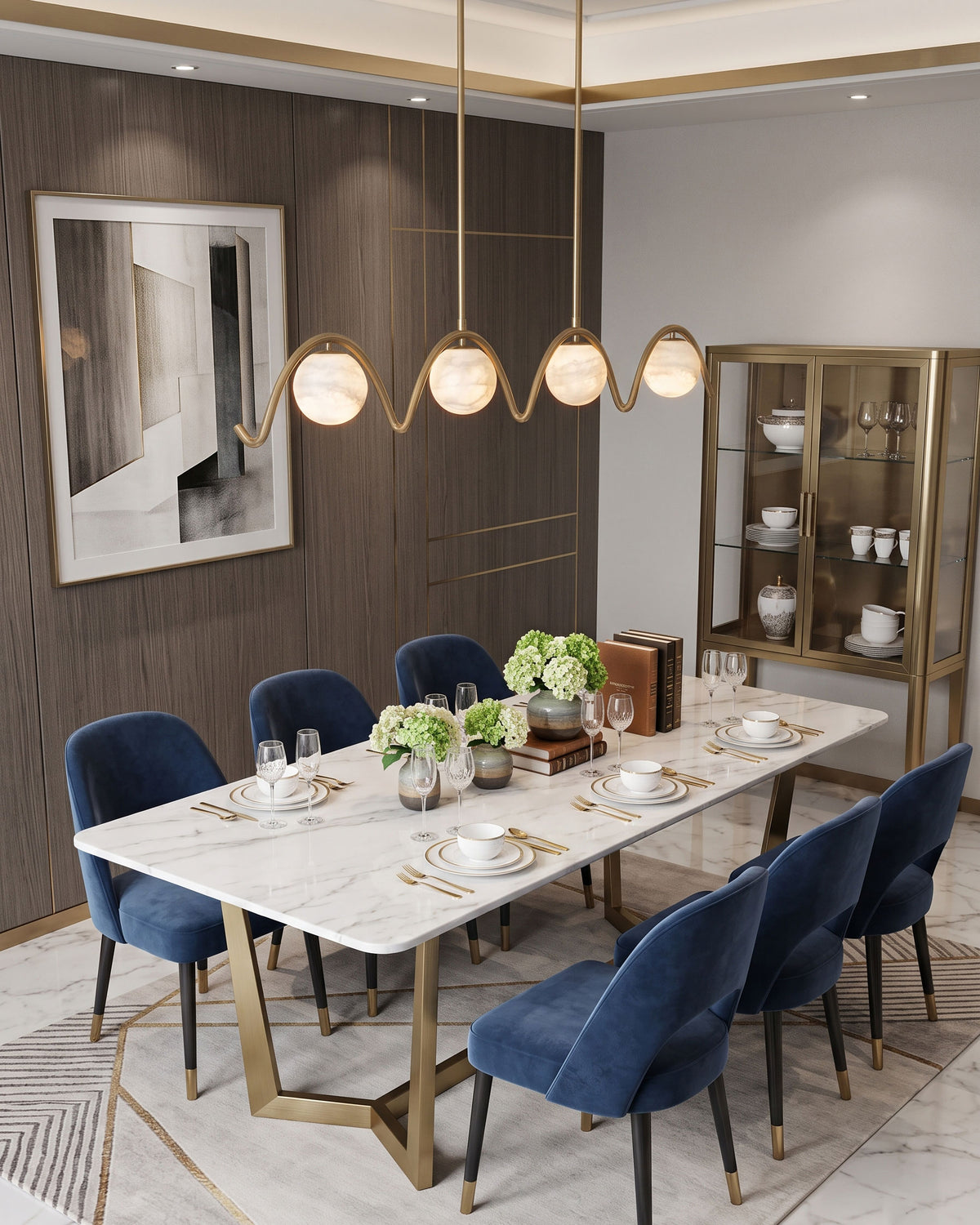 Crispin Wave Globe Chandelier