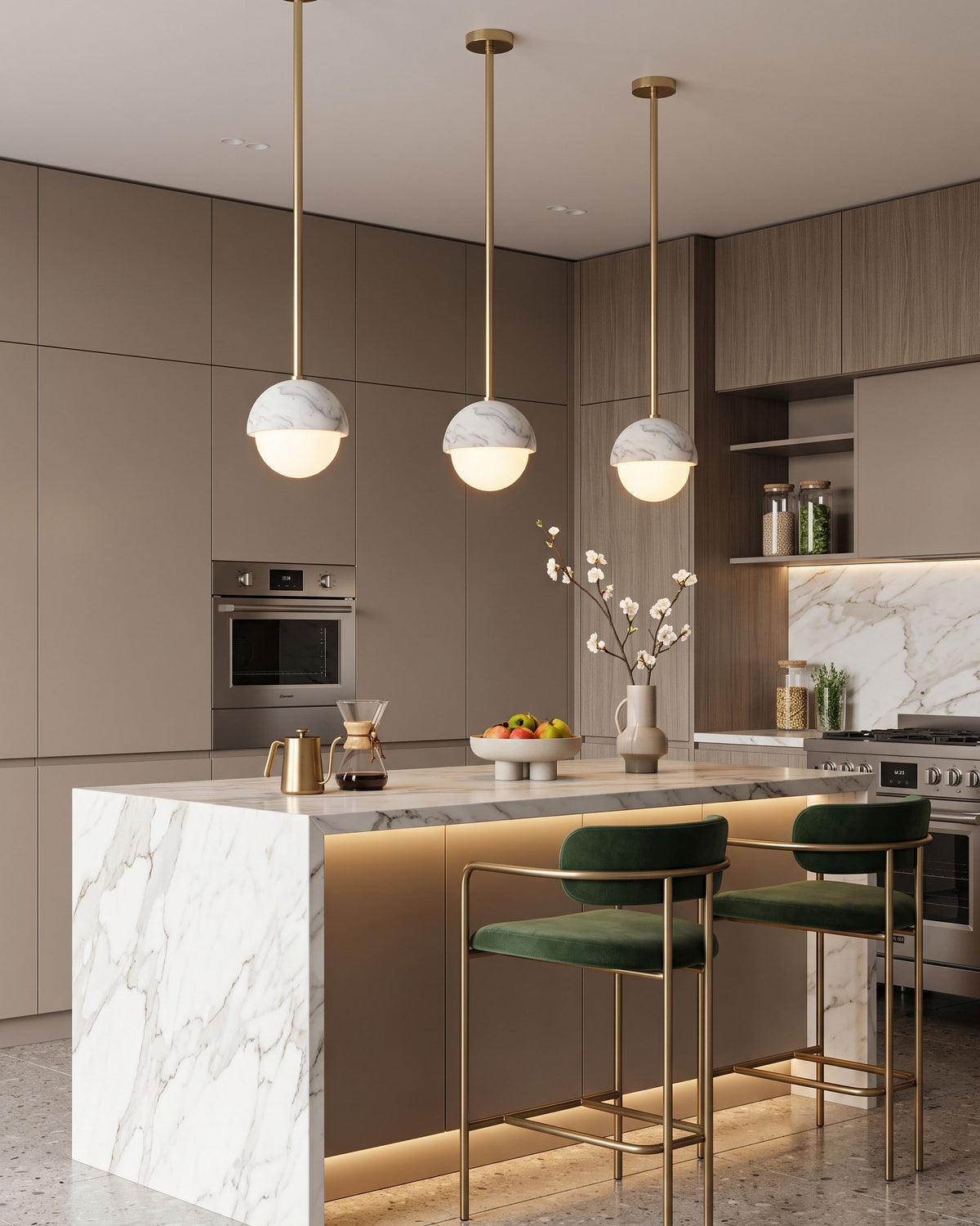 Devereux Marble Globe Pendant Light