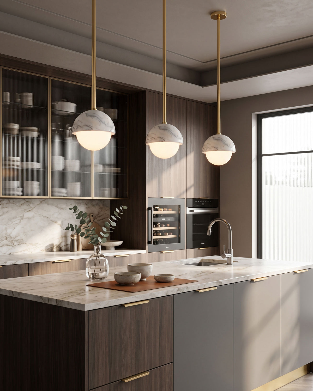 Devereux Marble Globe Pendant Light