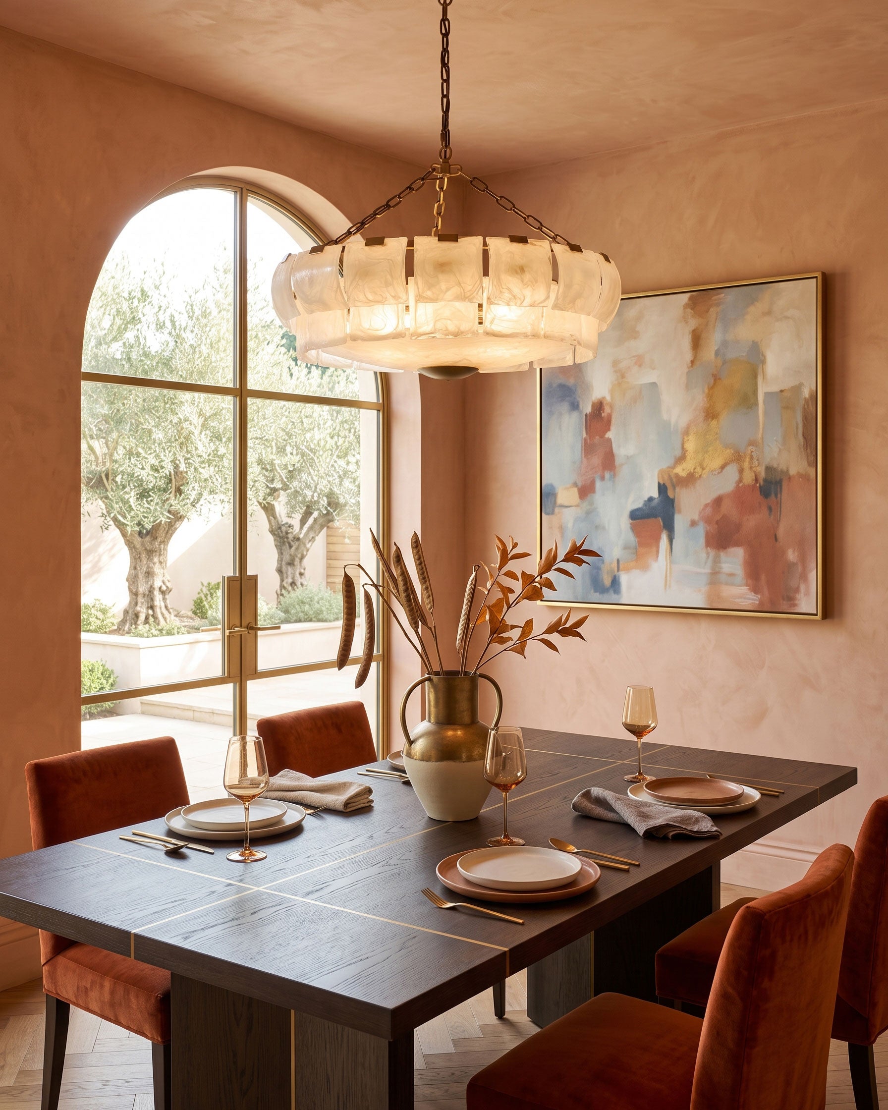 Eldon Textured Glass Chandelier