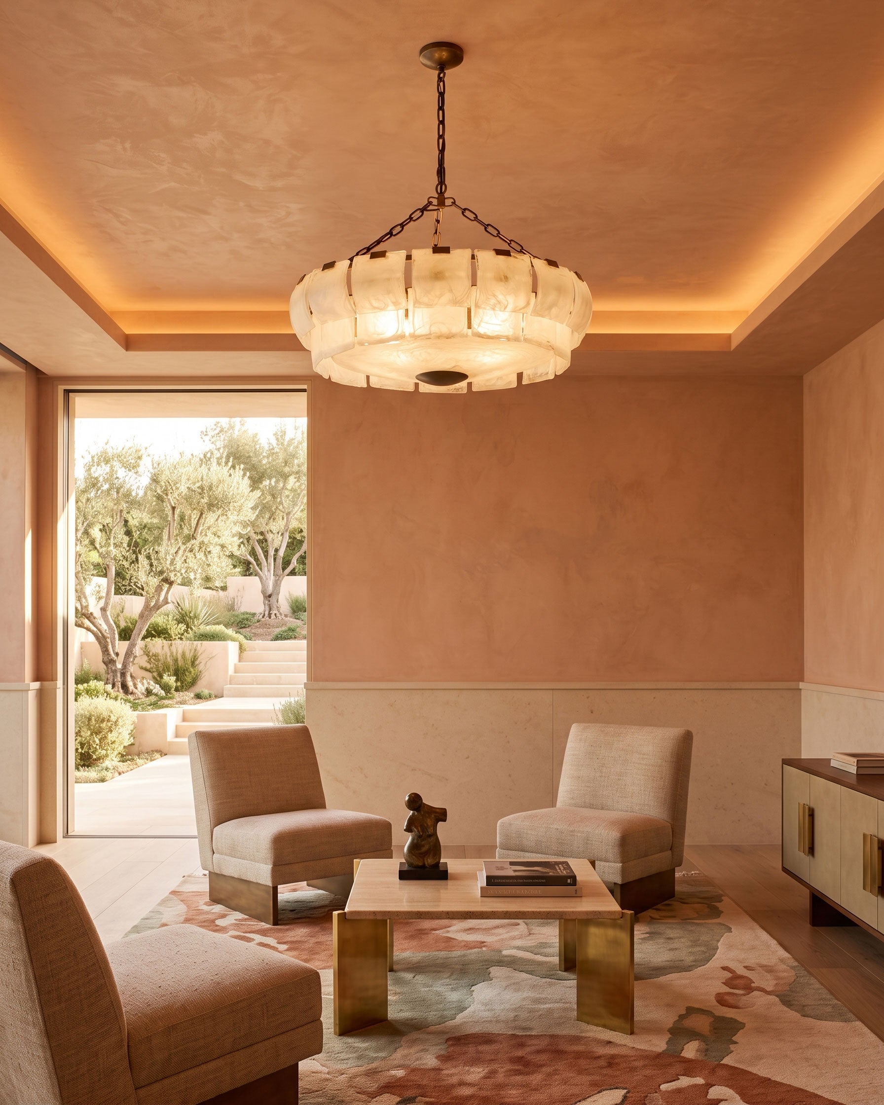 Eldon Textured Glass Chandelier
