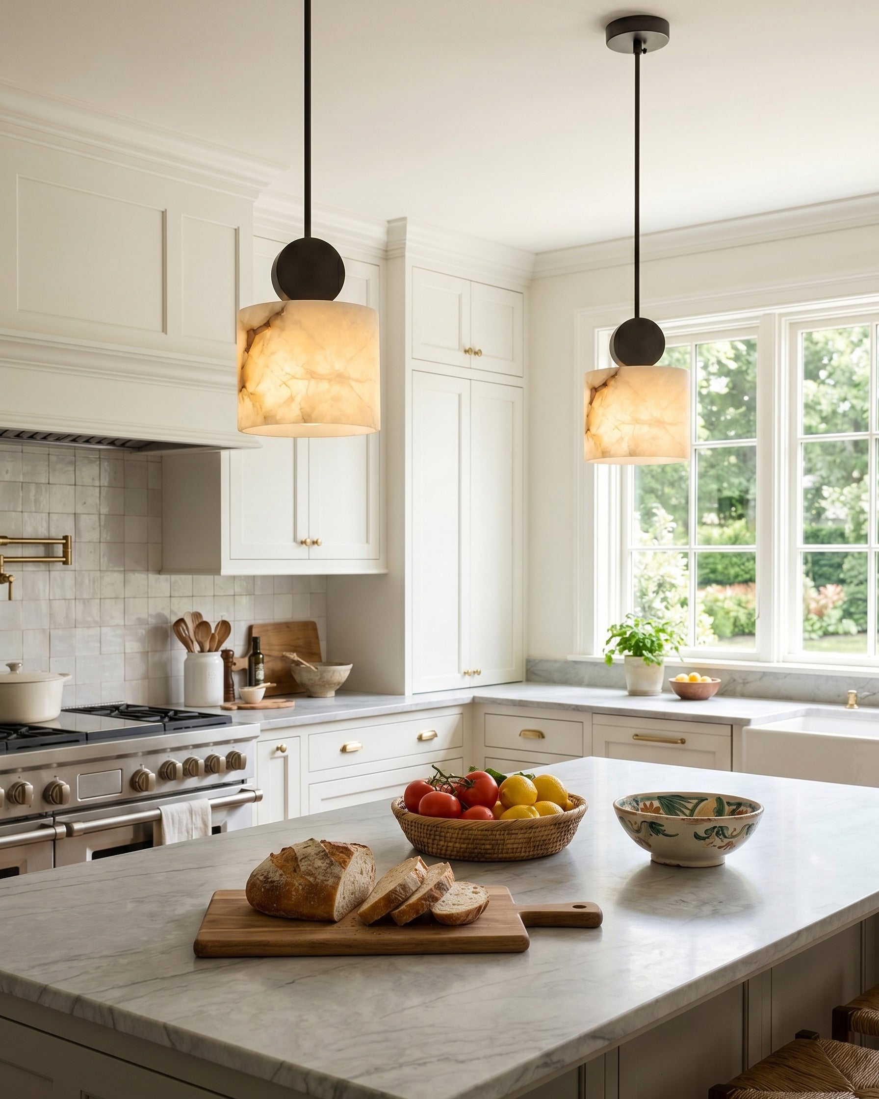 Elian Alabaster Pendant Light