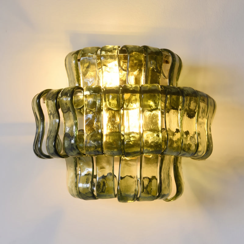 Ellington Green Ribbed Wall Sconce