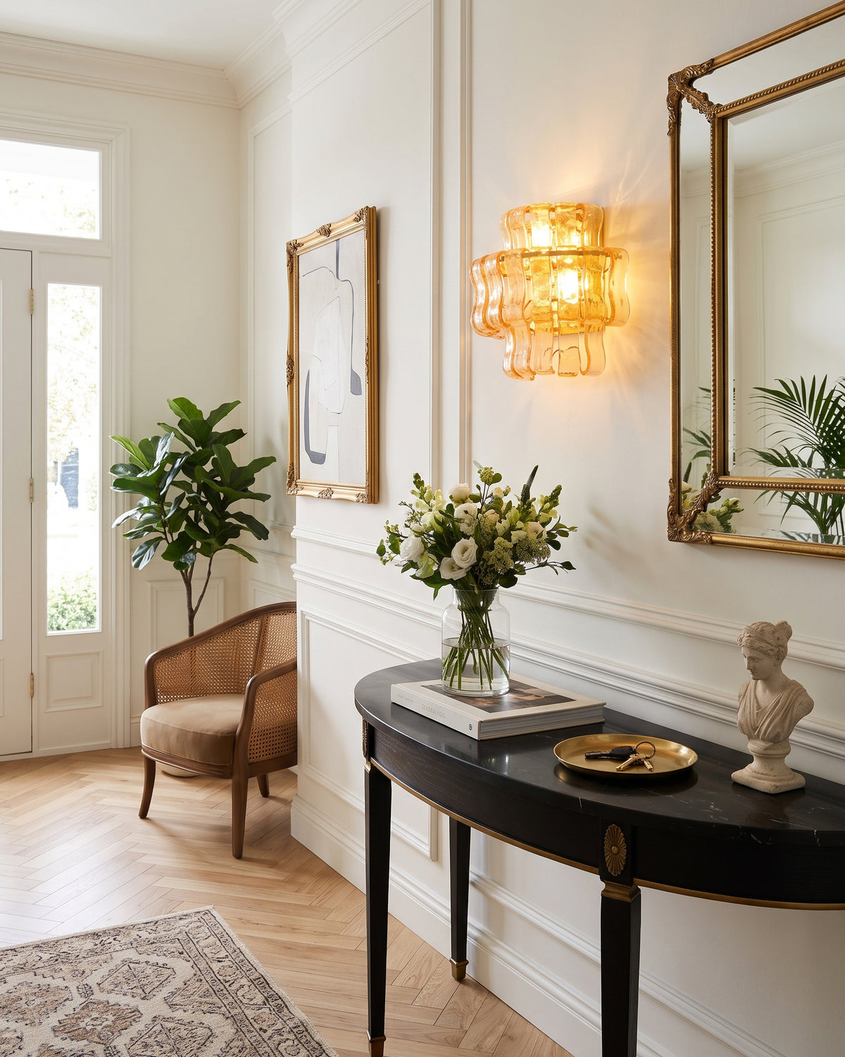 Ellington Green Ribbed Wall Sconce