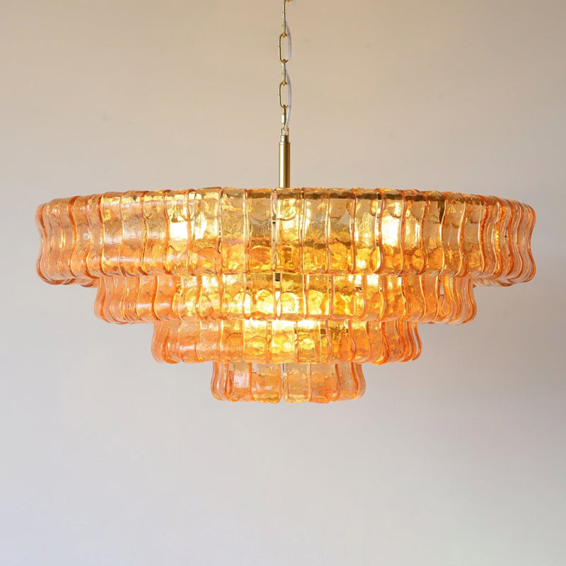 Ellington Moss Textured Glass Chandelier