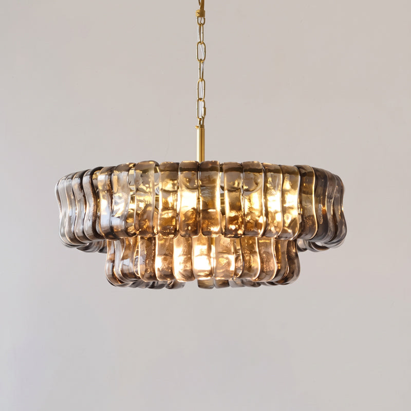 Ellington Moss Textured Glass Chandelier