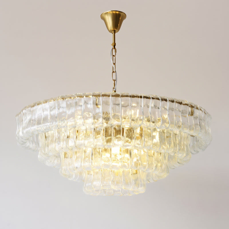 Ellington Moss Textured Glass Chandelier