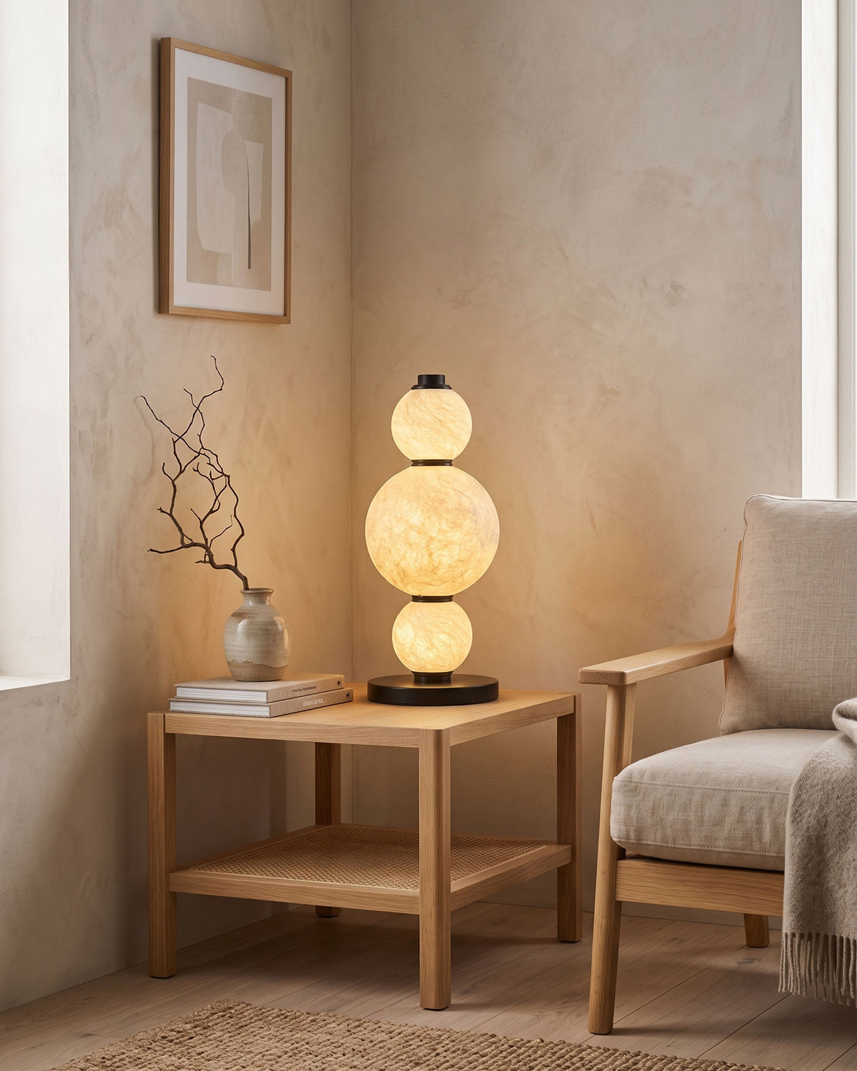 Elric Mulberry Silk Table Lamp