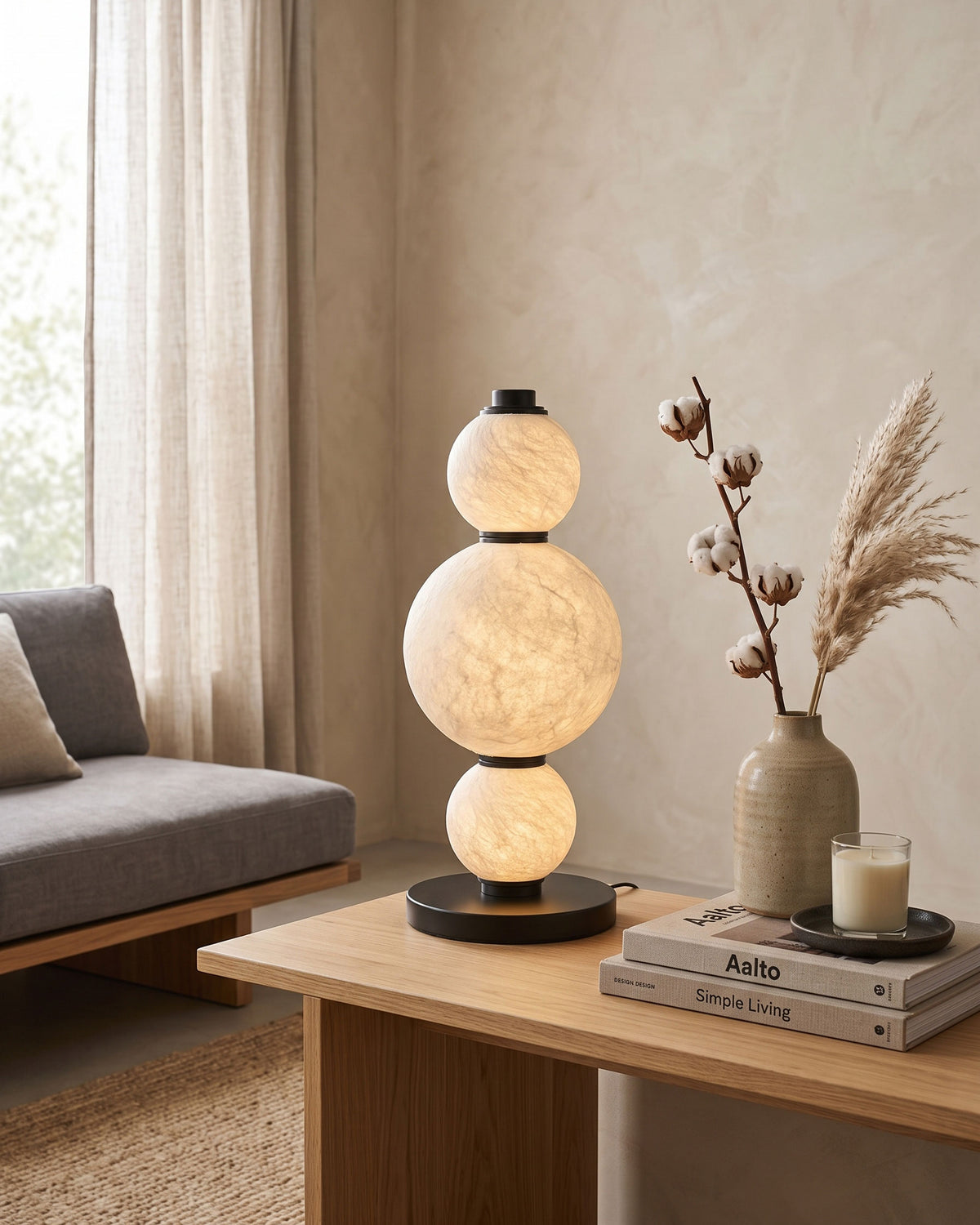 Elric Mulberry Silk Table Lamp